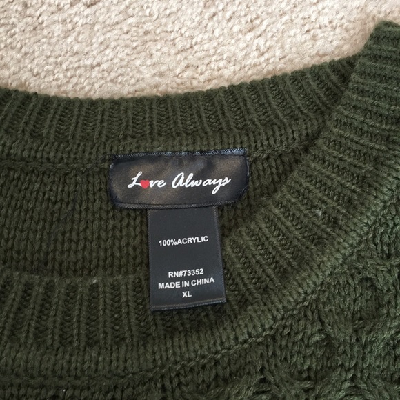 Green Zipper Sweater - Picture 3 of 6